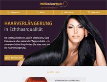 Tablet Screenshot of milleniumhair.de